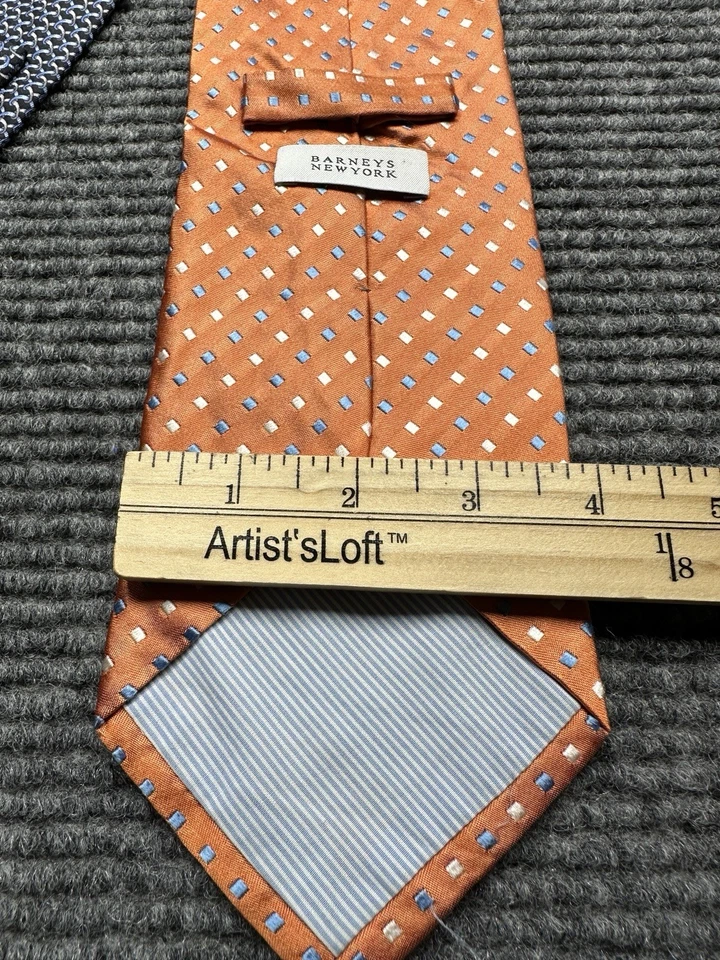Lote Corbata Barneys Nueva York Hombre 100% Seda Hecha a Mano en Italia Conjunto de 5 Patrones Foto 3 de 4