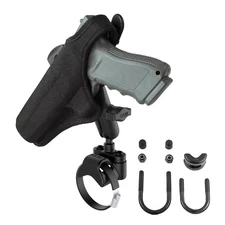 RAM-B-149Z-2-GUN1U  RAM ATV/UTV Double Ball Rail Mount with Gun H...