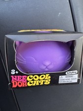 Viral on Tik Tok Cool Cats NeeDoh by Schylling Purple Squeeze Toy, Ages 4-7
