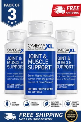 Pack of 3 Omega XL 300 Softgels Unflavored Supplement New Fast Ship USA New