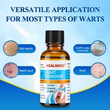 HEALMUSZ Wart Remover Liquid Plantar Wart Removers for Feet Body Fast Acting Hot