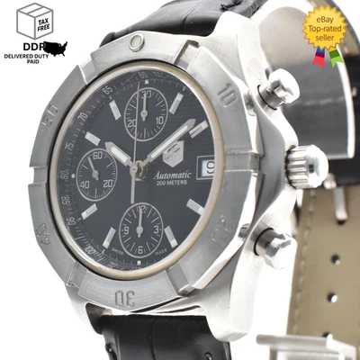 [Near MINT] TAG Heuer Carrera CN2111 41mm SS Black Dial Silver Automatic Watch - Image 1 of 4