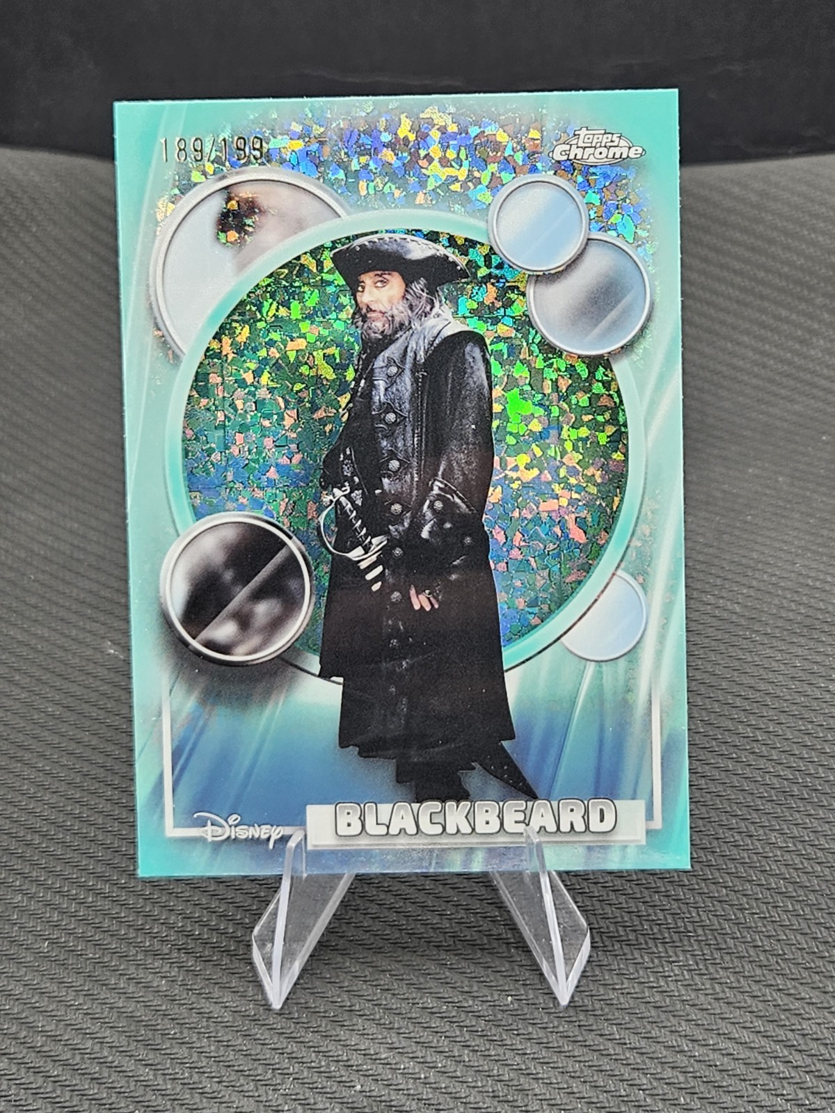 2026 Topps Chrome Disney Blackbeard Aqua Mini-Diamond Refractor /199 #15