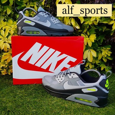  Neu mit Karton & Original Nike  Air Max 90 Drift Turnschuhe in Grau & Volt UK Größe 9,5