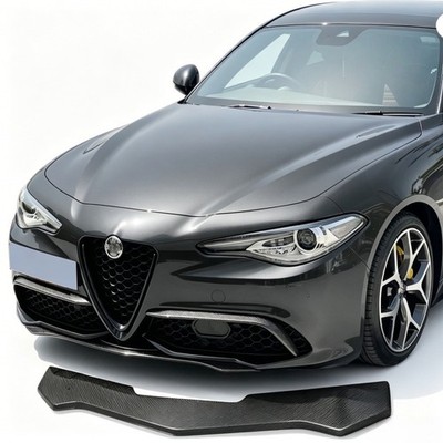 For Alfa Romeo Giulia Sport 2017-2020 Carbon Fiber Front Bumper Chin Lip Spoiler