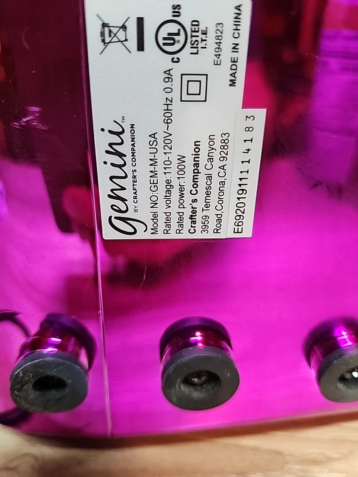 Hot Pink Gemini от Crafter's Companion двухфункциональный штамповочный резак со шнуром питания - Изображение 2 из 4