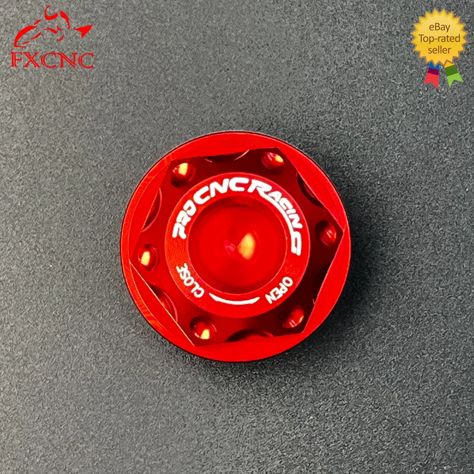 Cubierta de tapa de llenado de aceite de motor roja de aluminio para Suzuki GSXR600 GSXR750 1997-2014 Foto 2 de 4