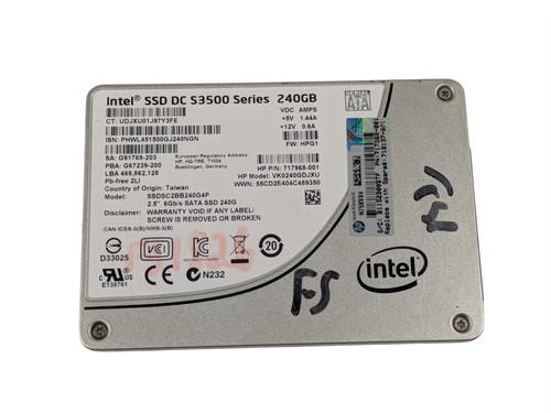 Intel SSDSC2BB240G4P DC S3500 Series 240GB 6Gb/s 2,5" SATA SSD