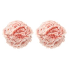 35yds Faux Fur Yarn, 2 Skeins 50g 0.4"OD Fuzzy Yarn Fluffy Yarn, Orange