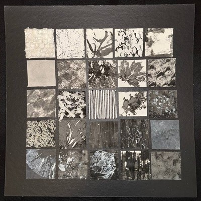 Abstract Texture Study   Experimental Black & White Material Artwork