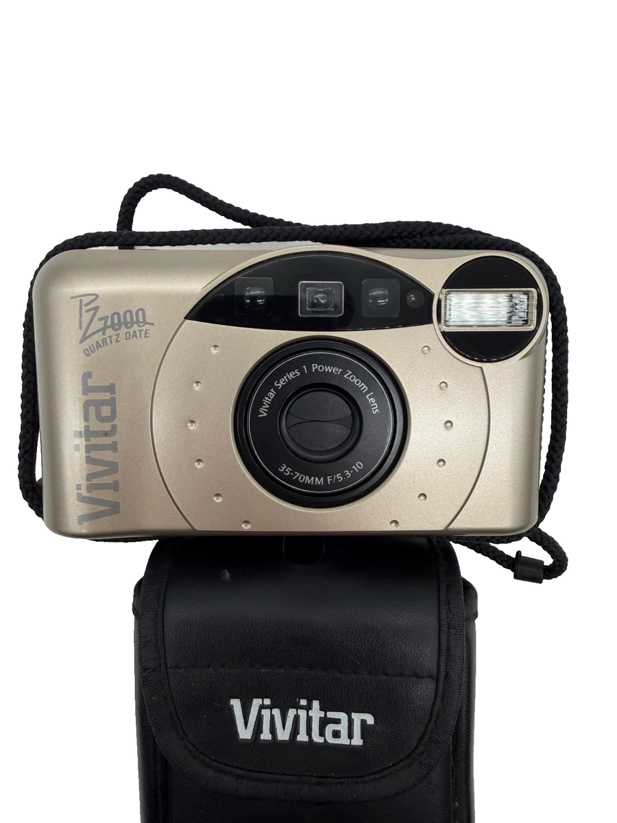 Vivitar Quartz Date PZ7000 Gold 35mm Battery Status LCD Point