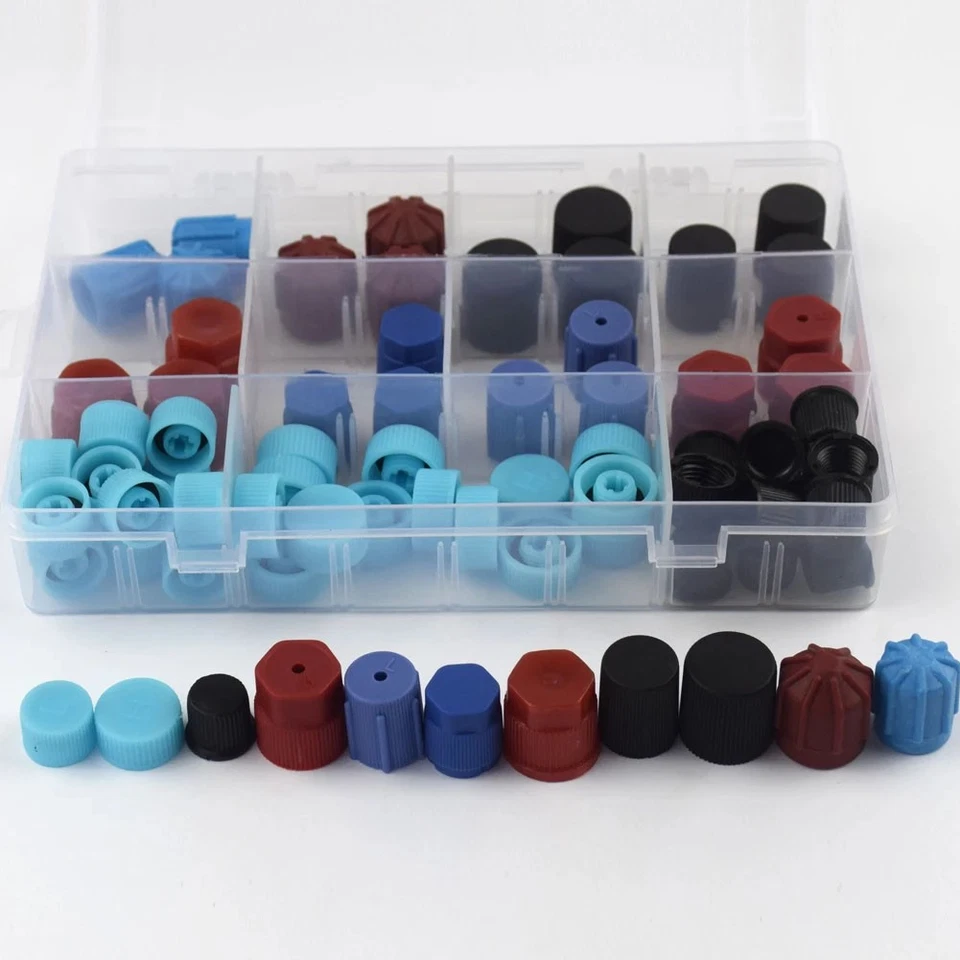 77 шт/комплект автомобильный кондиционер R134A R12 высокий низкий боковой клапан сердечник/сервисный порт пылезащитная крышка H2P5 - Изображение 3 из 4