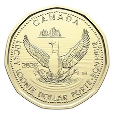 2026 Canada 1 Dollars Charles III $1 Lucky Loonie Unc.