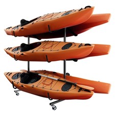 6 Kayak Storage Rack Freestanding Paddle Sup Stand Heavy Canoe Holder Hanger