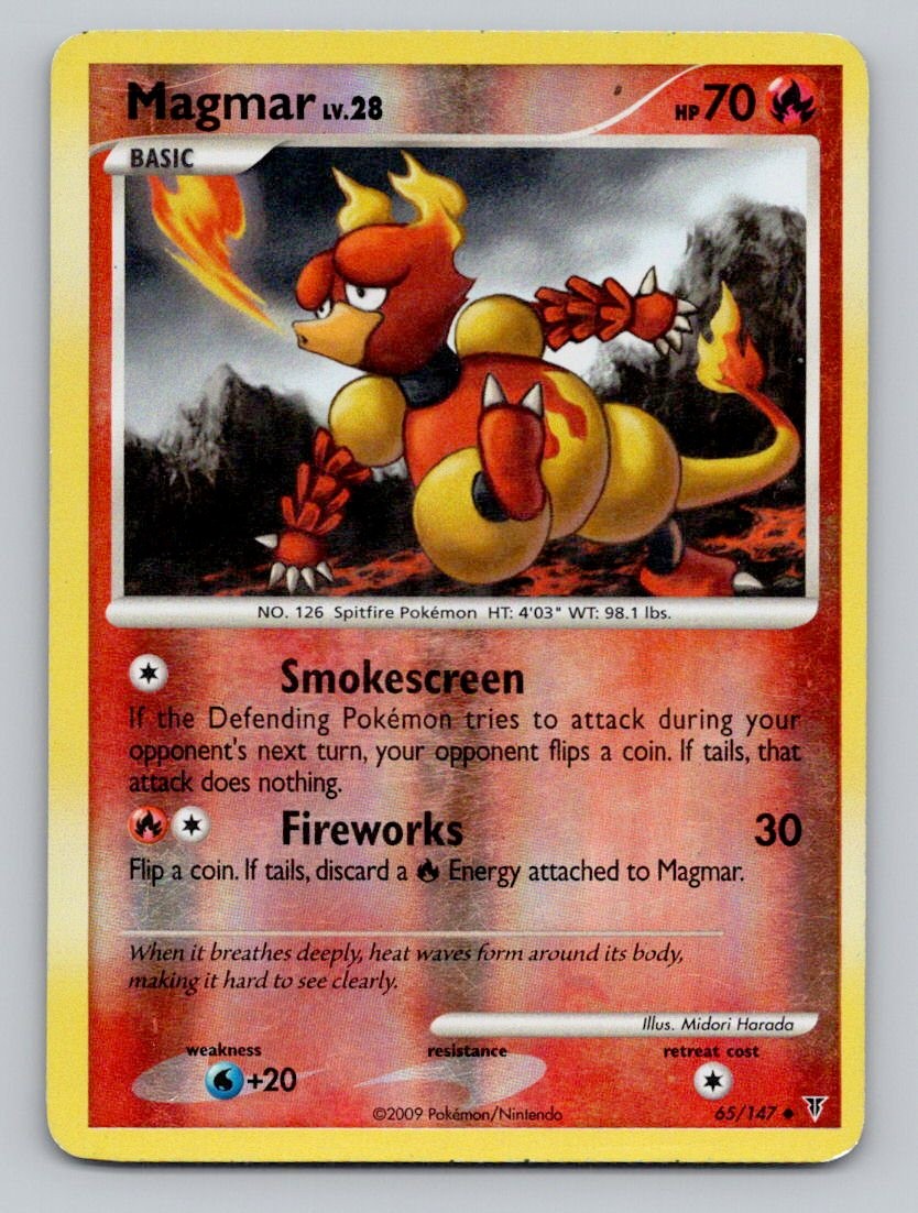 Reverse Holo Magmar #65 Uncommon Supreme Victors Pokemon