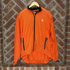 Canari Cycling Convertible Wind Breaker Jacket And Vest Neon Orange Men’s Large