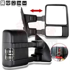 Pair Power Heated Tow Mirrors for 08-16 Ford F250 F350 Super Duty Smoke Signal