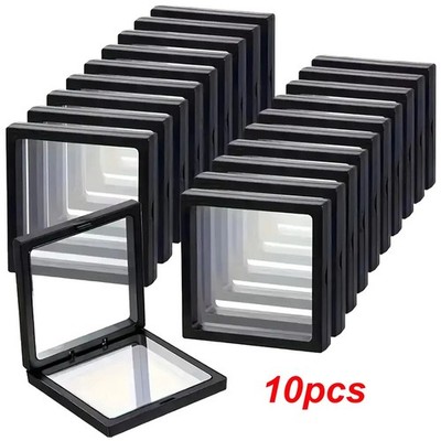 10 Stück Schwebende Vitrine Klar Schmuck Aufbewahrungsbox