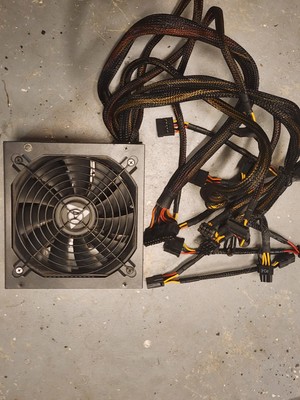 OEM ATX Power Supply 600W+ PSU   Sleeved Cables, 24-Pin, PCIe, SATA, Tested