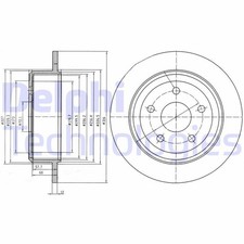 2x DELPHI Disque de frein Arrière pour JEEP WRANGLER III (JK) Wrangler IV (JL)