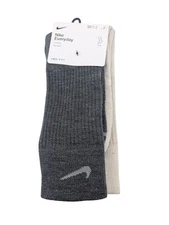2 Pair Nike Everyday Wool Blend Men's Size 8-12 Cushioned Crew Socks New