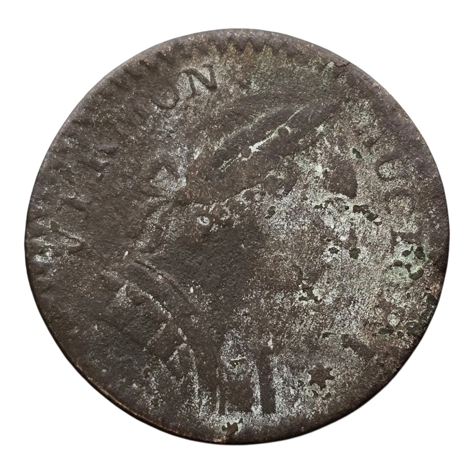 1788 Vermont Colonial Copper Coin Low Grade Details Bust Right - Image 3 of 4