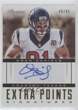 2013 Panini Prestige Extra Points Black Signatures 43/49 Owen Daniels Auto uk2