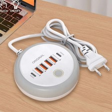 Multi Port USB C Power Strip Fast Charging Wall Charger Adapter for iPhone