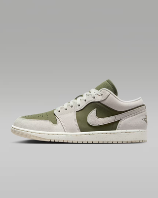 Air Jordan 1 Low SE Shoes Medium Olive Sail Light Orewood Men's