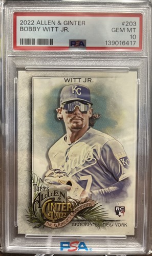 2022 Topps Allen & Ginter - Bobby Witt Jr. #203 (RC) PSA 10
