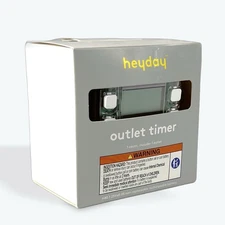 heyday Digital Outlet Timer w/ Screen Programmable 7-Day Indoor 15 amp