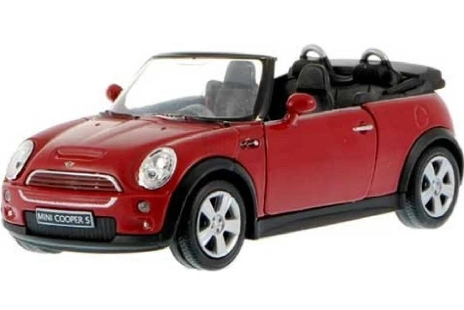 Welly Mini Cooper S Cabrio Red 1:34 1:39 Scales 4.5 Inch US IMPORT DUTIES PAID - Image 2 of 4