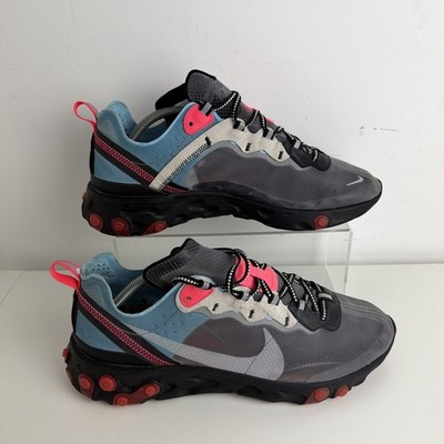 Nike React Element 87 Blue Chill Solar Red Herren Größe 10 Sportschuhe Turnschuhe Schuhe