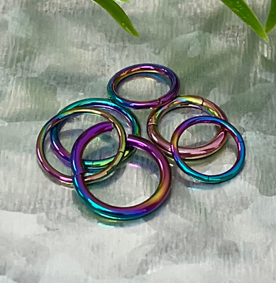 1pc Hinged Segment Ring Septum Clicker Helix PVD over Implant Grade Titanium