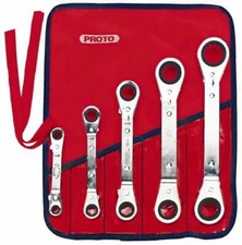 Proto J1180a 5 Piece Ratcheting Box Wrench Set 14 To 78 Inch 6 12 Point Proto J1180a 5 Piece Ratcheting Box Wrench Set 14 To 78 Inch 6 12 Point