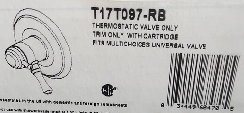 Delta Cassidy T17T097-RB Venetian Bronze TempAssure 17T Shower Valve Trim - Bild 2 von 2