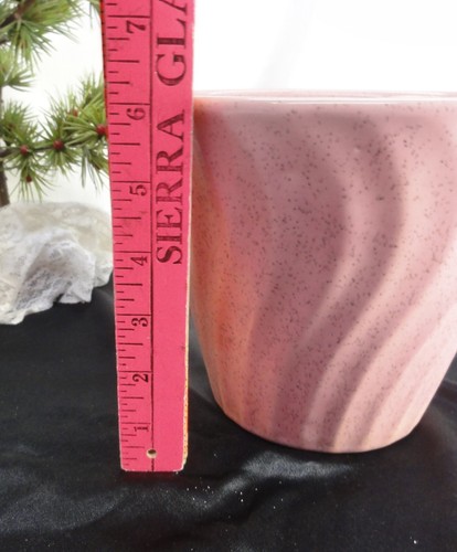 Vintage U.S. Pottery Bauer Like Pink Swirl Planter Pot Speckled 6.5" - 第 10/13 張圖片