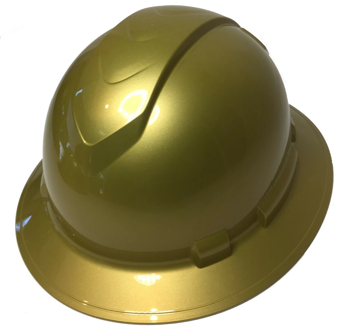 Custom Painted Hard Hat Ridgeline Full Brim Metallic Gold eBay