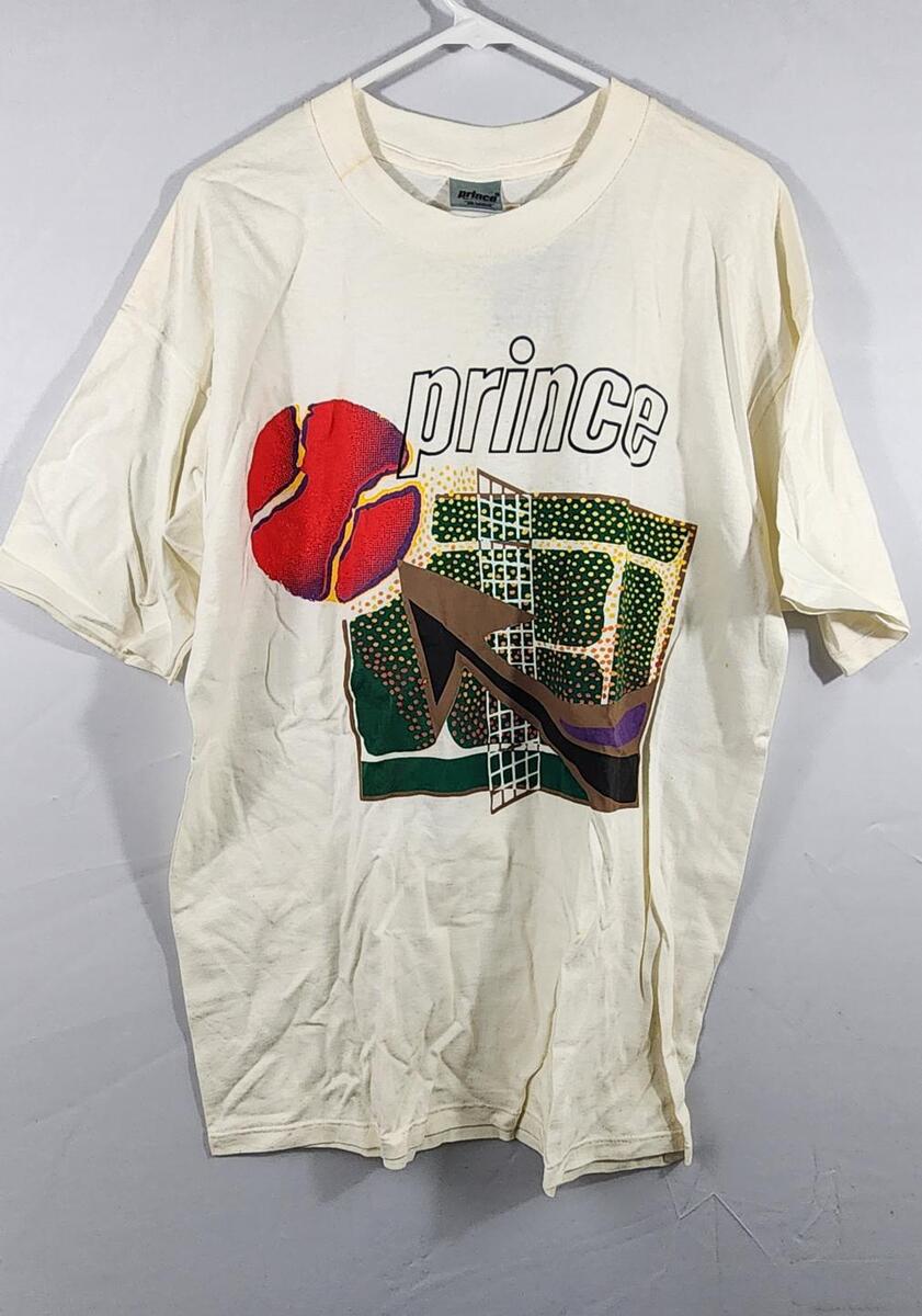 Prince SportsWear Cotton Tennis T-Shirt - Men's L, New Old Prince SportsWear Cotton Tennis T-Shirt - Men's L, New Old