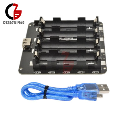 Micro USB 4 x Mobile Power Bank 18650 Battery Shield V9 Board +Cable for Arduino
