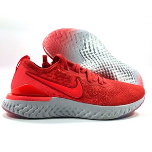 Nike Epic React Flyknit 2 Chile Red Bright Crimson Grey BQ8928-601 Men's 11-12 | eBay