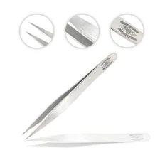  General Purpose Forceps/Tweezers with Straight Strong Smooth Tips and Handle SS