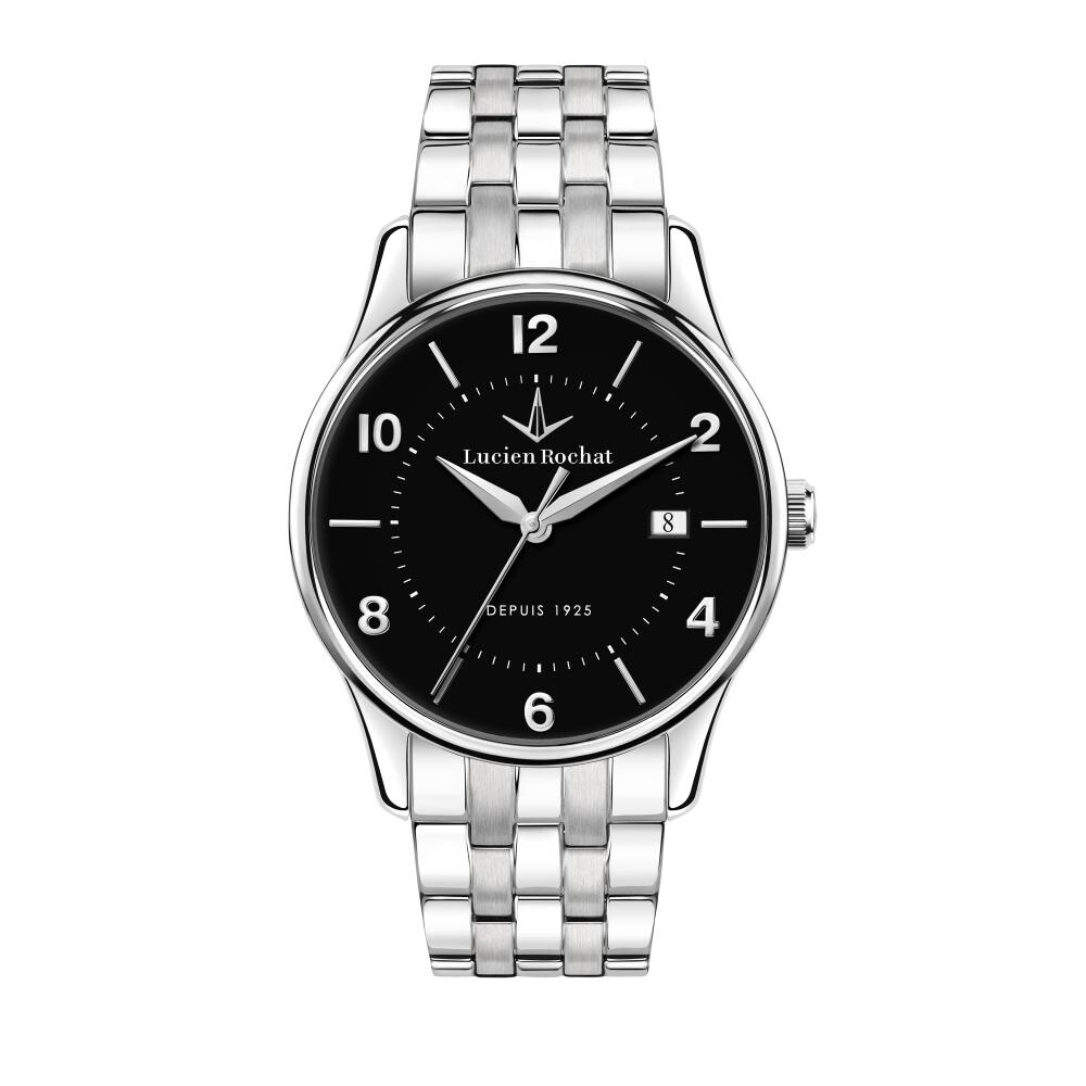 Orologio LUCIEN ROCHAT uomo Montreux data acciaio / nero R0453115002