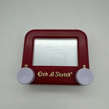 Spin Master 2016 Mini Etch-A-sketch Red 3.5”x3 Works Great