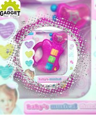 Baby-Spielzeug-Gitarre mit 13 Melodien + Selber-Spielen Funktion I Farbe Pink