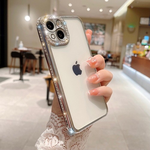 Case For iPhone 16 15 14 Pro Max 13 Shockproof Glitter Diamond Clear Soft Cover - Picture 18 of 25