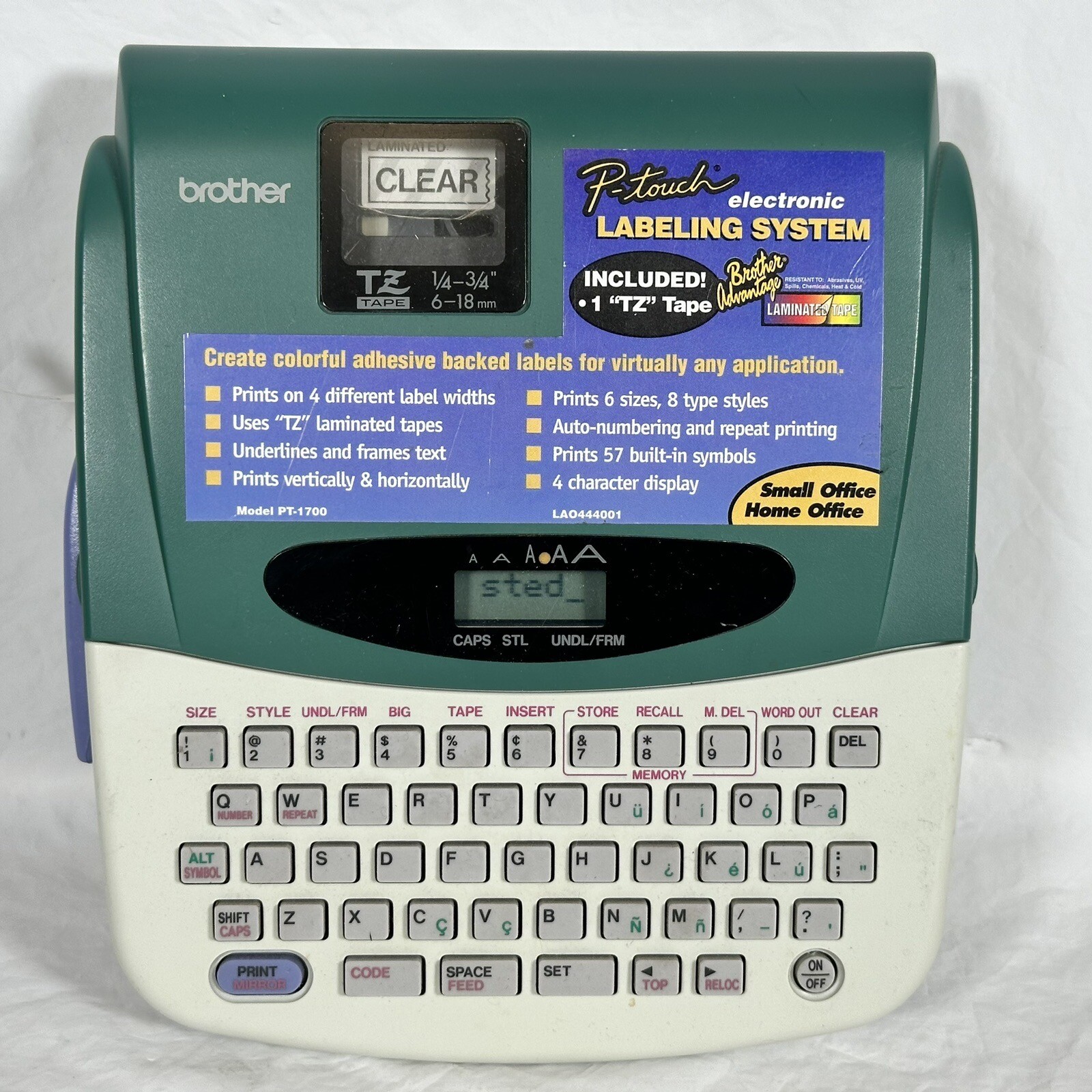 Brother PTouch PT1700 Electronic Label Maker Labeling System Tested