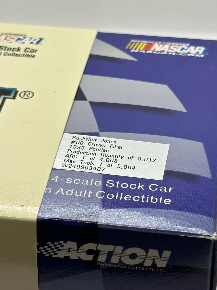 Action Buckshot Jones #00 Crown Fiber 1 of 9,012 1:24 Scale Model Nascar - Image 2 of 2