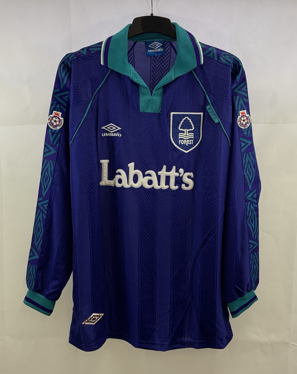 Nottingham Forest Match Issue Chettle 5 L/S Away Shirt 1993/94 (XL