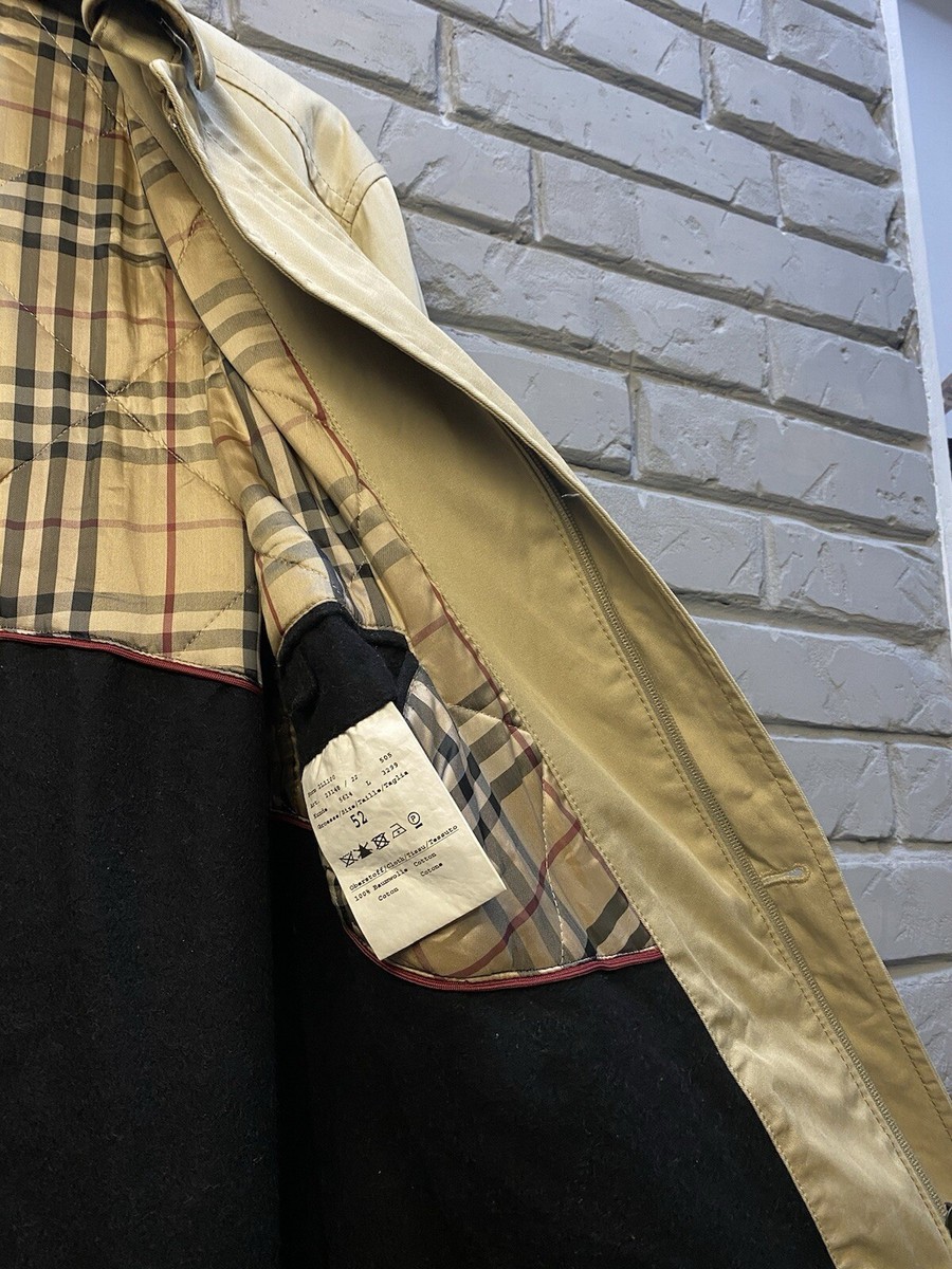 Vintage Burberry London Beige Trench Coat Jacket Mens Size 52 | eBay